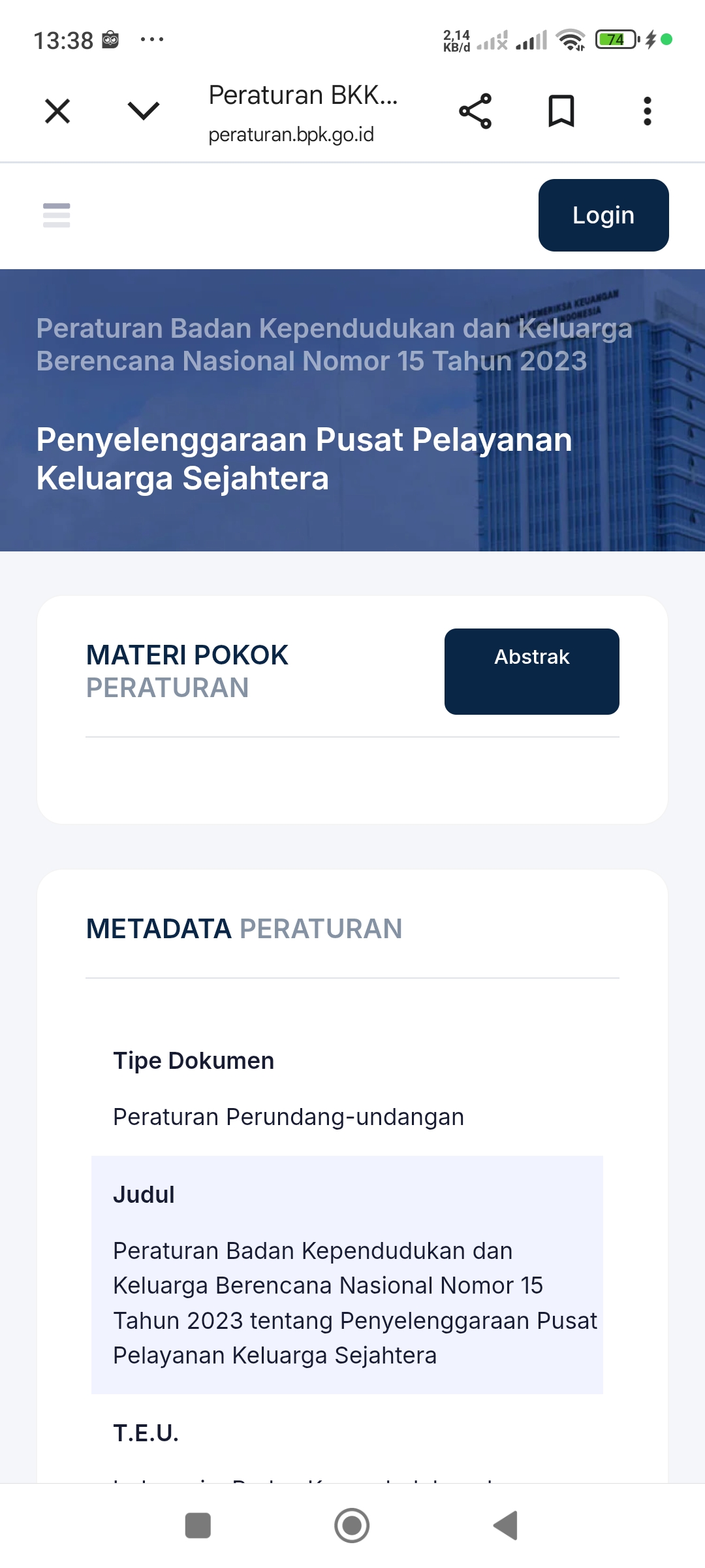 PERBAN NO 15 TAHUN 2023 TENTANG SATYAGATRA